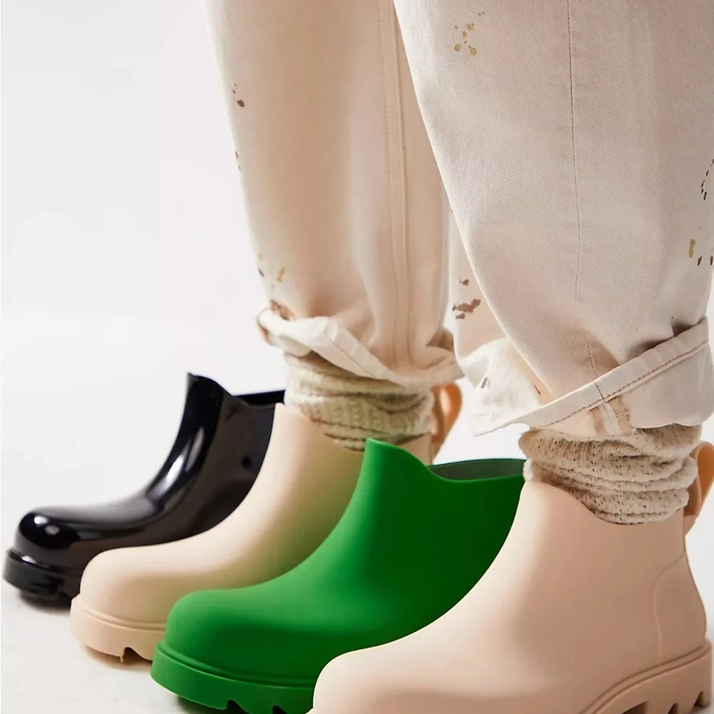 NWT Free People High Street Rain Boots - Parchment Size 8 - Picture 10 of 10